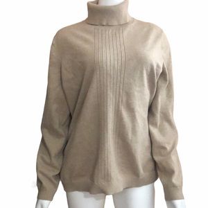 Land’s End Ribbed Turtleneck Long Sleeve Shirt L